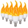 OHLGT E12 6 Pack 3 Mode LED Candelabra Flame Light