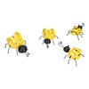 4Pcs/Set Wrought Iron Bee Decoration Wall Hanging 3 Dimensional Bee