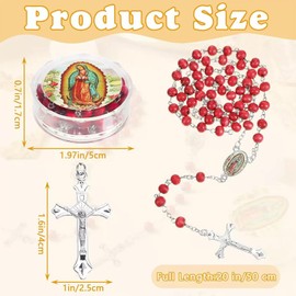 LAOYEFACAI 6 mm Wooden Bead Necklace with Ladycross Handmade Rosary Beads Catholic Rosary Necklace Matt Pearl Round Beads Wonderful Medal & Cross, One size, Metal, No