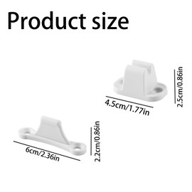 Tabanzhe Door Retainer Catch for Caravan Motorhome-2 Pairs T Shape Door Stop Lock Kit for RV Campervans Caravans Motorhomes Shutters Cabinets(White)