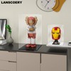 LANSCOERY Acrylic Display Case, Assemble Showcase Display Box for Collectibles,