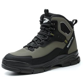 BOKRYE Winter Safety Boots Work Shoes Men Safety Shoes Women S3 Lightweight Work & Work Shoes Waterproof Steel Cap Shoes, Green