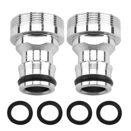 Pack of 2 Universal Garden Hose Quick Connection (M22 Female Thread M24 Male Thread), Hose Connection Tap Hose Coupling Adapter, Universal Tap Connector for Garden Kitchen