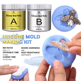 Silicone Putty - 2.5 Lb Flexible Silicone Mold Making Kit for Reusable Silicone Molds Making - Easy 1:1 Mixing Ratio Fast Cured Molding Putty for Casting, Resin Molds, Soap Mold, Candle Molds, Statues