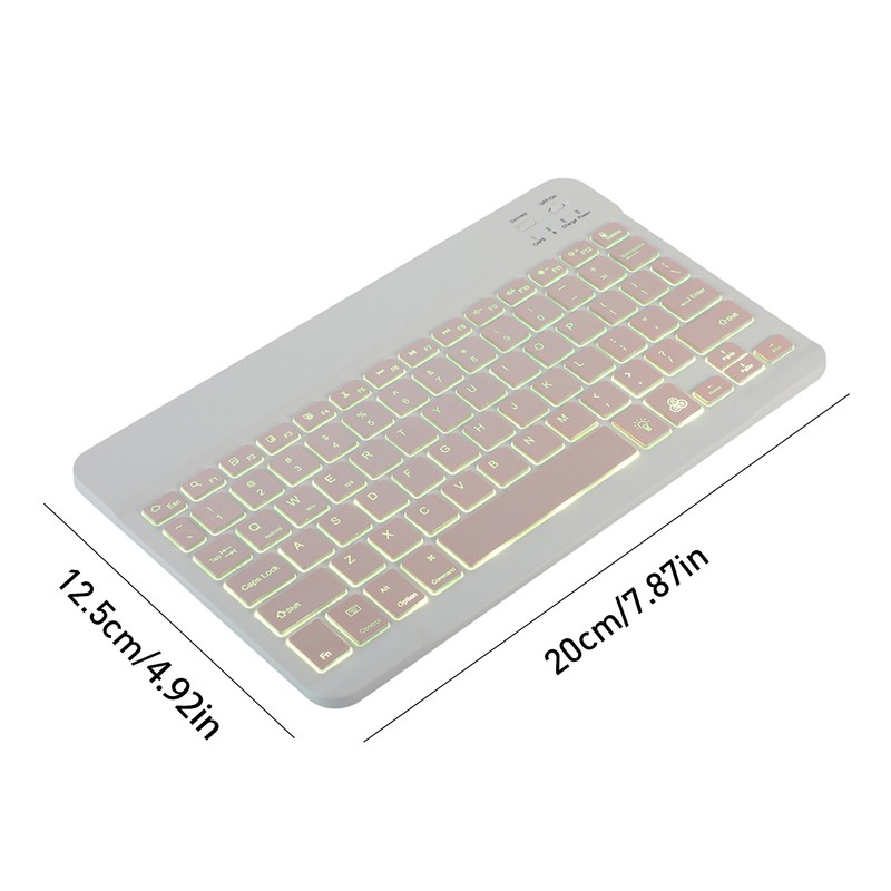 10 inch Wireless BT Keyboard Ultra-thin Rechargeable BT Keyboard Three-system