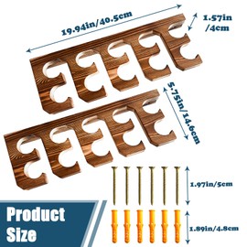 Gfsihod Holds Up to 10 Rods Fishing Pole Rod Racks Wall or Ceiling Mounted Solid Wood Fishing Pole Rod Holders for Garage Storage Organizer Fishing Equipment Gear Gifts for Men Women