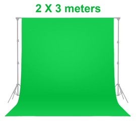 2x3M Greenscreen mit 4 Leimzwinge, Faltbarer Foto Hintergrund, Green Screen Hintergrund, Fotostudio Hintergrund für Fotografie für Streaming Gaming Fotoshooting Produkt Video Zoom Fotografie