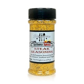 Anthony Spices - Signature Steak Seasoning. An all purpose seasoning that is great on beef, chicken, pork, seafood, veggies and much more., 6 Ounces, 6.0 Ounce, 1