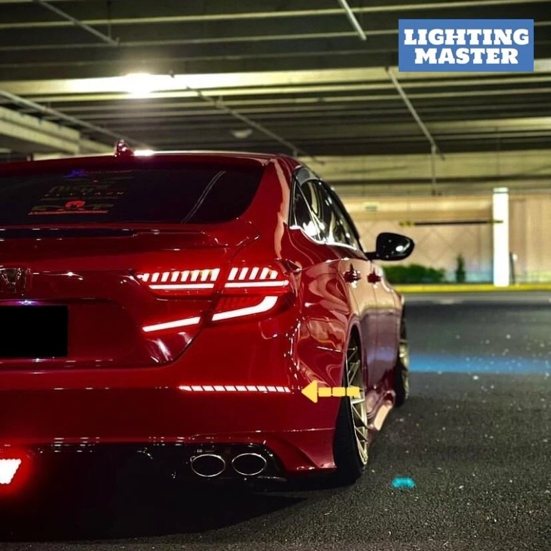 lighting_master Smoked Lens Rear Bumper LED Reflector Fits Honda Accord