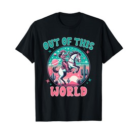 Space Cowgirl Outfit Cosmic Costume Galactic Western Riding T-Shirt