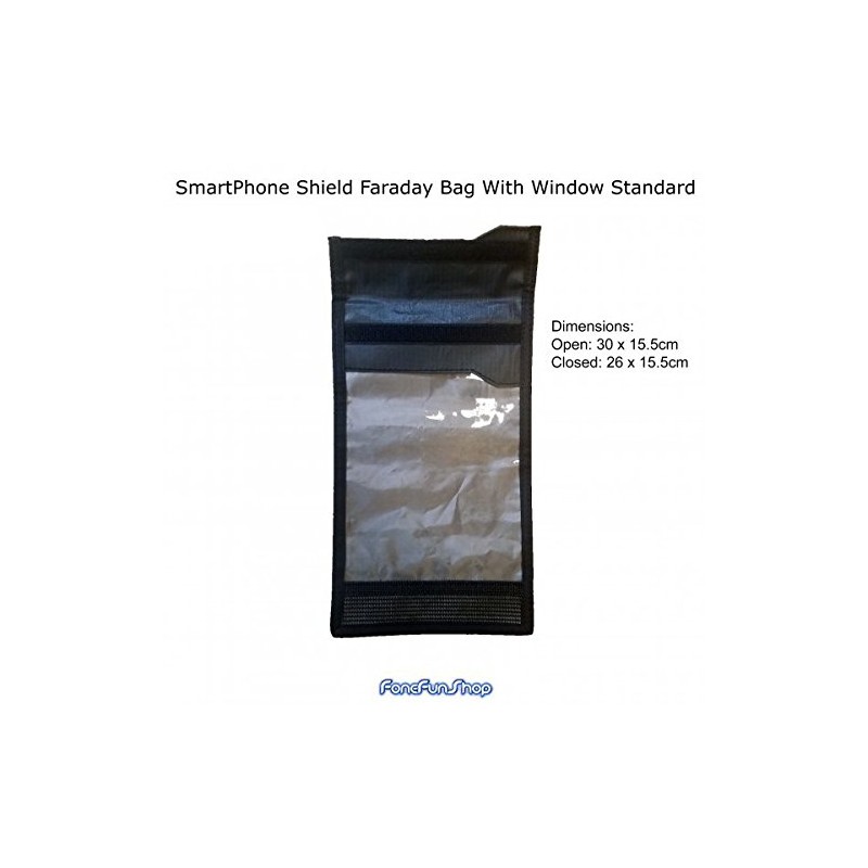 fonefunshop SmartPhone Shield Faraday Bag With Window - Medium (VKF2)