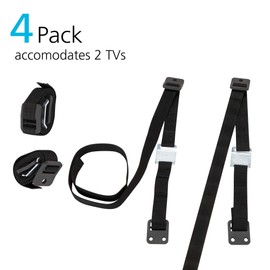Safety 1st Furniture Strap, 4PK, One Size, Black, 4 Straps