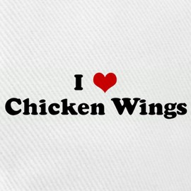 CafePress I Love Chicken Wings Cap Unique Adjustable Baseball Hat White