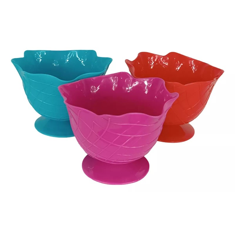 Boris Copa De Plastico Para Helado Postres Barquillo Nieve 350ml