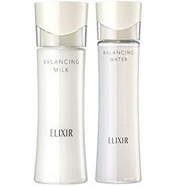 Elixir Luffre Balancing Water Lotion 1, 5.6 fl oz (168 ml) + Emulsion, 4.6 fl oz (130 ml) (Smooth Type) Set