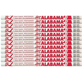 Express Pencils E3348 Alabama - Alabama State Quick Facts Pencils (36 Pieces)