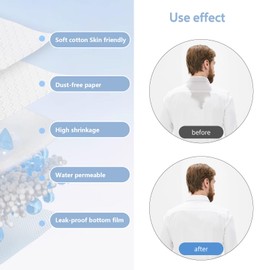 Collar Protector Sweat Pads Invisible Disposable for Women and Men - 80 Pack Self-Adhesive Neck Liner Pads for Shirts, Absorbent and Antiperspirant Sticker for Stay Dry Collars