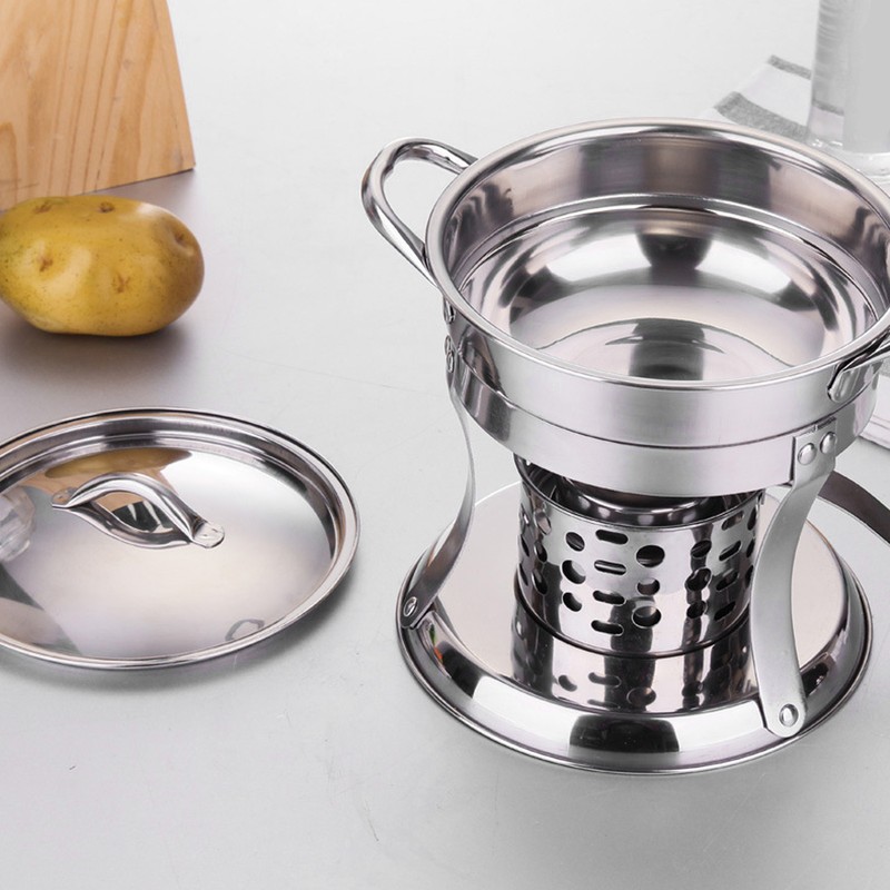 Stainless Steel Hot Pot Stove Outdoor Camping Hot Pot Stove