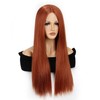 Synthetic Lace Front Wigs For Women Orange Straight Hair Glueless