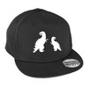 Hippowarehouse Pocket Dinosaur Fight Snapback hat Premium Printed 5 Panel
