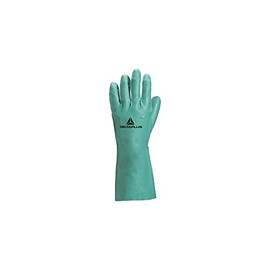 Delta Plus VE802VE Green Nitrile Work Safety Gloves With Cotton Flock Lining - Size 10.5