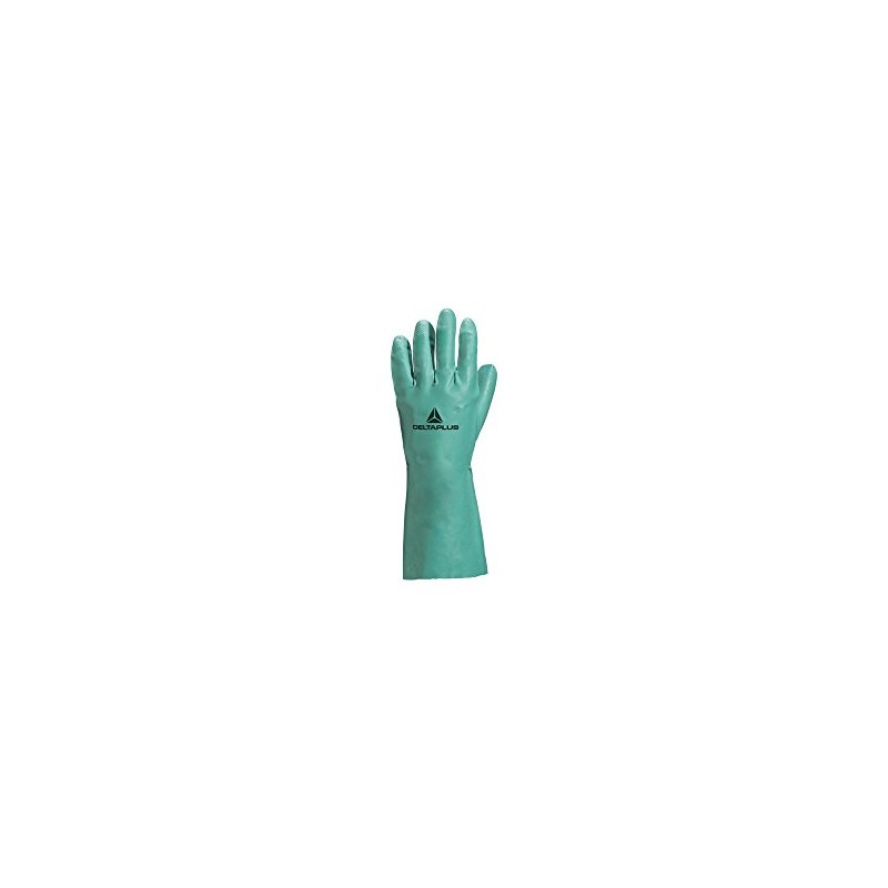 Delta Plus VE802VE Green Nitrile Work Safety Gloves With Cotton