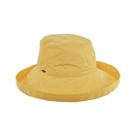 Scala Women's Cotton Hat with Inner Drawstring and Upf 50+ Rating,Banana,One Size