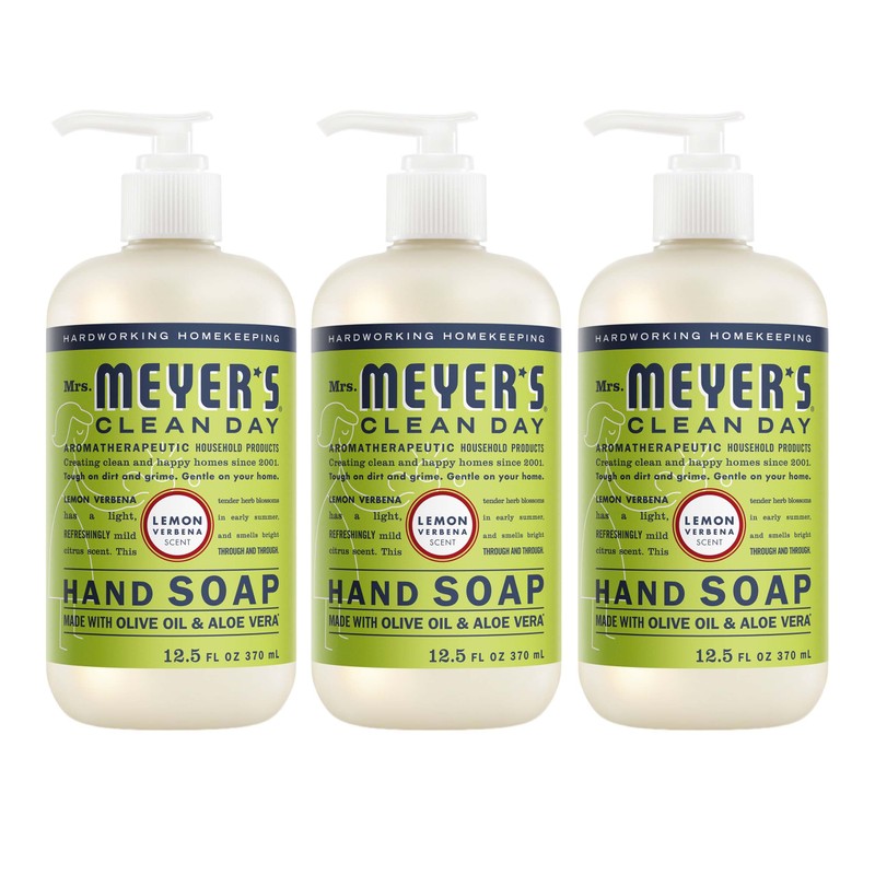 MRS. MEYER'S CLEAN DAY Hand Soap, Lemon Verbena Scent, 12.5