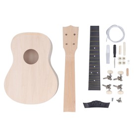 24 Inch DIY Ukulele Kit Handmade Guitar Build Kit Wooden Concert Ukulele Kit for Home Performance and Practicing