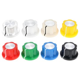 LT Easiyl 8pcs 1/4" Shaft Pots Potentiometer Knob 6.35mm Compatible with BOSS Style Guitar Effect Pedal