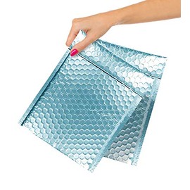 ABC Pack of 25 Ice Blue Bubble Mailers 9.5 x 13.5 Ice Blue Padded Envelopes 9 1/2 x 13 1/2 Glamour Poly Bubble Mailers Peel and Seal Shipping Bags for Mailing Packing Packaging, Wholesale Price