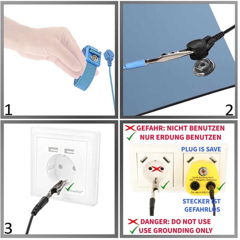 Minadax ESD Computer Table Mat Antistatic 60 x 30 cm