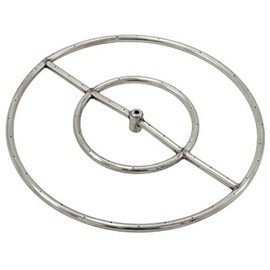 Grand Canyon Gas Logs FRS06 Stainless Steel Single Fire Ring 0.5 in. Hub44; 6 in.