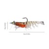 Swimbait Fishing Lures - 3X Pre-Rigged 3D Realistic Shrimp Bait