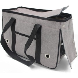 Pet Carrying Bag 1Pcs Kahki Safety Nylon Mesh Classical Outdoor Cat Carrier Dog Bag All Covered Carriable Cat Bags L