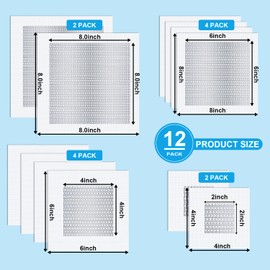 Drywall Repair Kit 12 Pieces Aluminum Wall Repair Patch Kit, 2/4/6/8 inch Self Adhesive Aluminum Wall Patch Kit, Drywall Repair Tools Kit for Ceilings Drywall Plasterboard