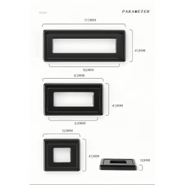 2 Pcs Aluminium Alloy Flip Handle Hidden Door Pull Handles Recessed Drawer Knob for Windows Cabinets Furniture Door W/Screws (Black, Hole Distance:64MM/2.52")