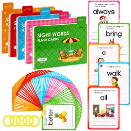 BESARME Sight Words Flash Cards Kindergarten, 220 Sight Word Writing Reading Spelling Games Toddler Learning Activities ABC Learning Toys for Kids Ages 3-5