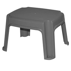 Gracious Living 9.5-Inch Tall, Sturdy Non Slip Plastic Single Level Home Step Stool for Kitchen, Bathroom, Laundry, or Pantry, Grey