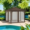 Hiviva Replacement Gazebo Mosquito Netting 10' x 10',Universal Netting for