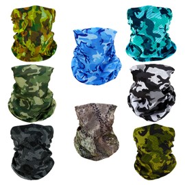 SMEHCF 8 multi-purpose headscarves for women and men, 8 Classical Camo