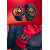 G-Shock Flame inside series_gray, orange, Round (GA-100)