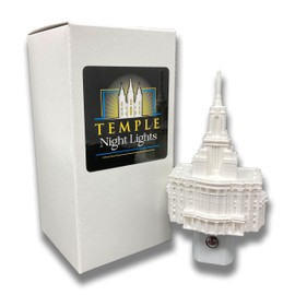 Utah LDS Temple Night Light Gift (Wall Outlet, Plug-in, LED, Dusk-to-Dawn Sensor) (Payson)