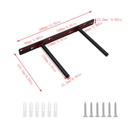 Dnyta 12" Heavy Duty Floating Shelf Bracket, Hidden Brackets for Floating Shelves, Invisible Layer Board Support, Hidden Wooden Board Wall-mounted Bookshelf Divider Accessories, Rod Length 5.9"/150mm