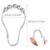 LIHAO Anillos Ganchos para Cortina de Ducha de Acero Inoxidable