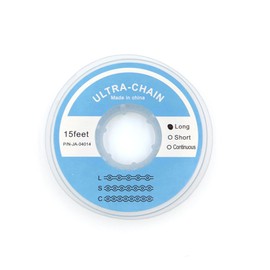 RUCYAI 15Feet Dental Orthodontic Elastic Rubber Power Chains Braces Bands Long/Closed/Short (Long, Aqua Blue)