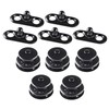 Tenax Buttons Black 5 Tops + 5 Lower Parts Perforated
