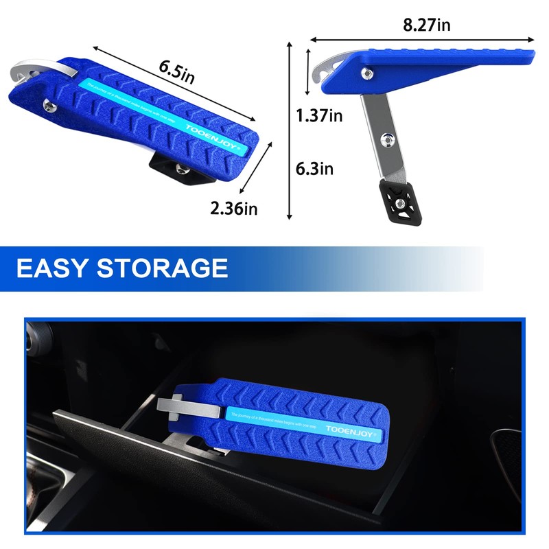 TOOENJOY Universal Car Door Step with 5 Gear Adjustment/No Assembly,