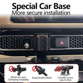 LUNQIN Car Phone Holder Mount for 2022 2023 2024 2025 Honda Civic 2023-2025 Acura Integra Auto Accessories Interior Decoration Mobile Cell Smartphone Bracket