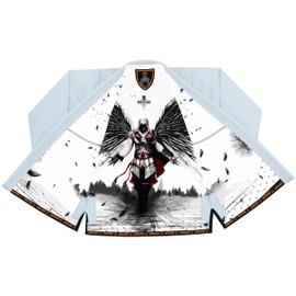 JAGUAR PRO GEAR – Angel Amatiel Inner Sublimated Pro Brazilian Jiu Jitsu BJJ Kimono Gi Uniform Unisex - Belt Included (White, A-0)
